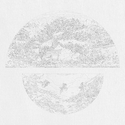 Maľovanie podľa čísel Krajina. Mágia dvoch svetov s metalickými farbami (polkruhy) 70×70 cm OSR 1011