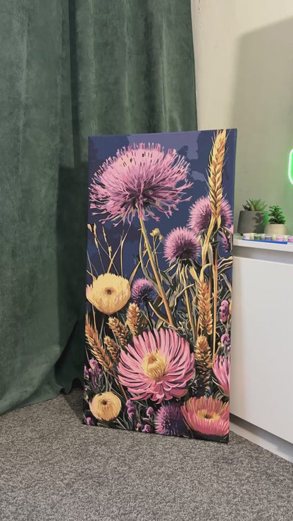 Maľovanie podľa čísel na ráme 40*80 cm Kvety LW 5164